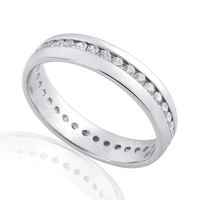Full Eternity Ring White Gold 18 Carats - 0878629
