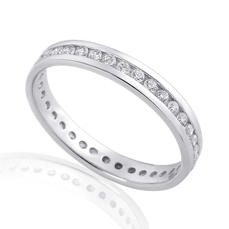 Full Eternity Ring White Gold 18 Carats - 0878632