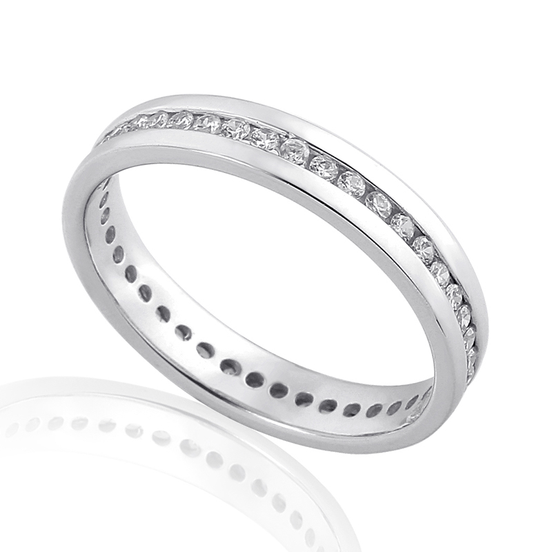 Full Eternity Ring White Gold 18 Carats - 0878638