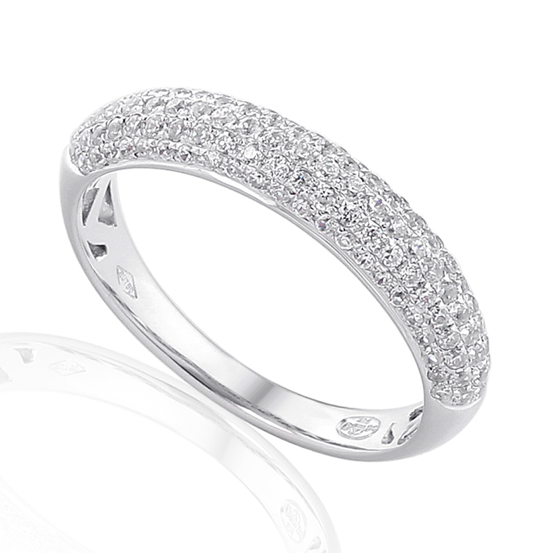 Half Eternity Ring White Gold 18 Carats - 0880877