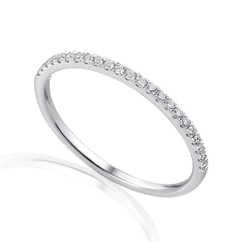 Half Eternity Ring White Gold 18 Carats - 0900523