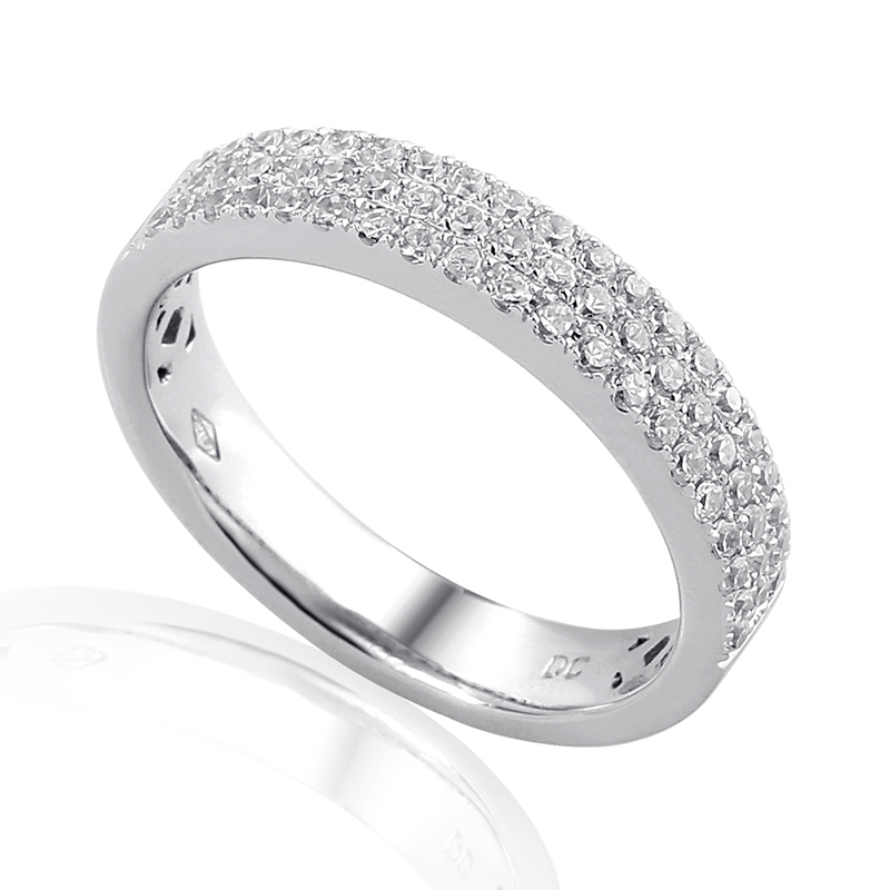 Half Eternity Ring White Gold 18 Carats - 0903450