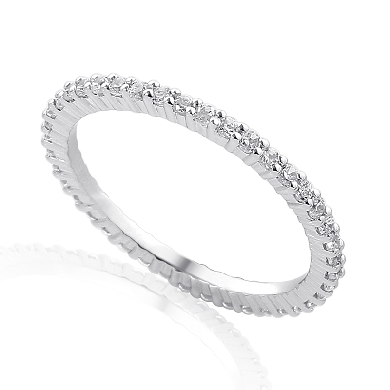 Full Eternity Ring White Gold 18 Carats - 0903451