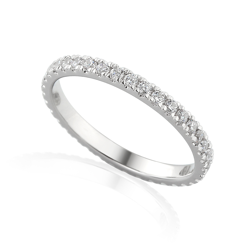 Full Eternity Ring White Gold 18 Carats - 1016038