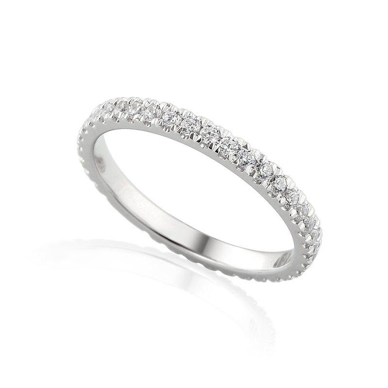 Full Eternity Ring White Gold 18 Carats - 1016039