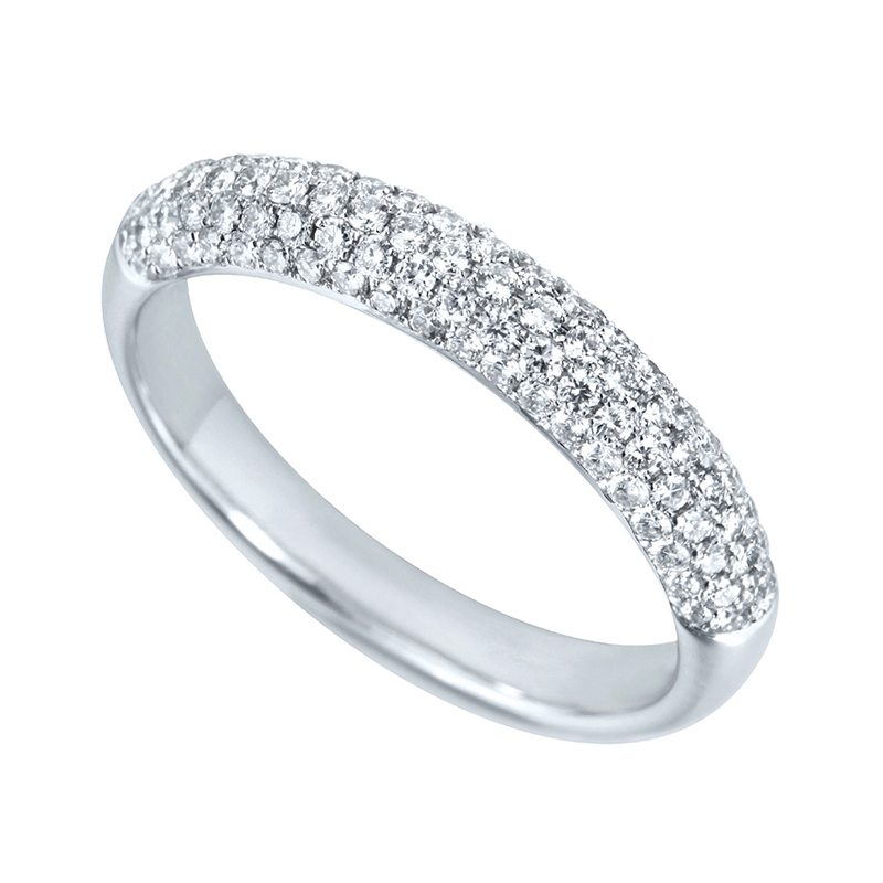 Half Eternity Ring White Gold 18 Carats - 531881