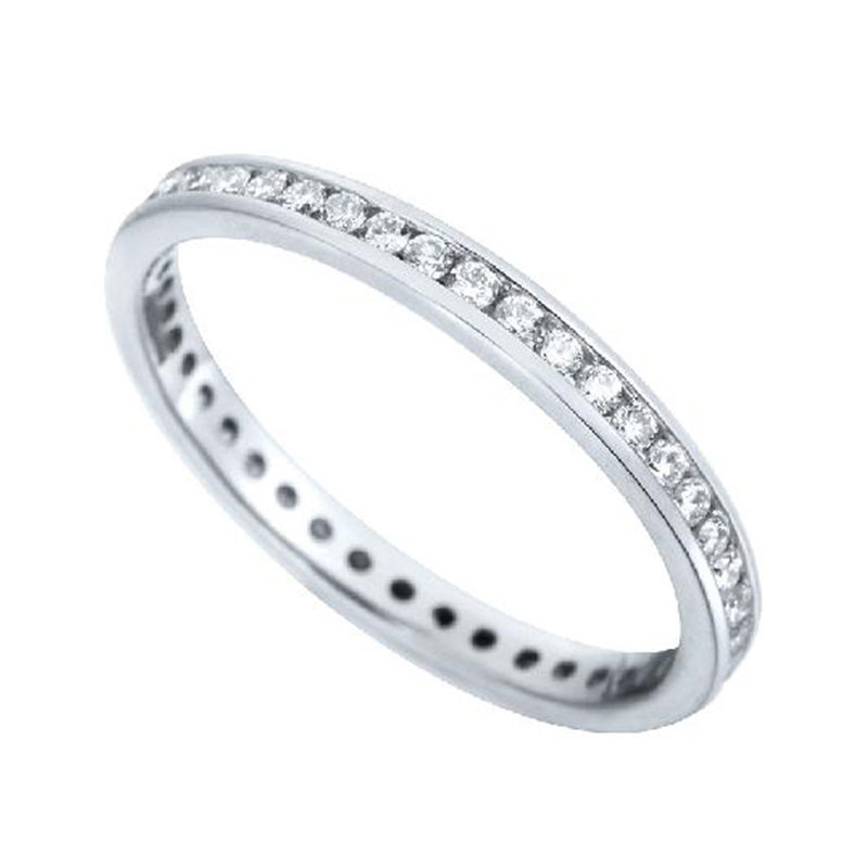 Full Eternity Ring White Gold 18 Carats - 536021