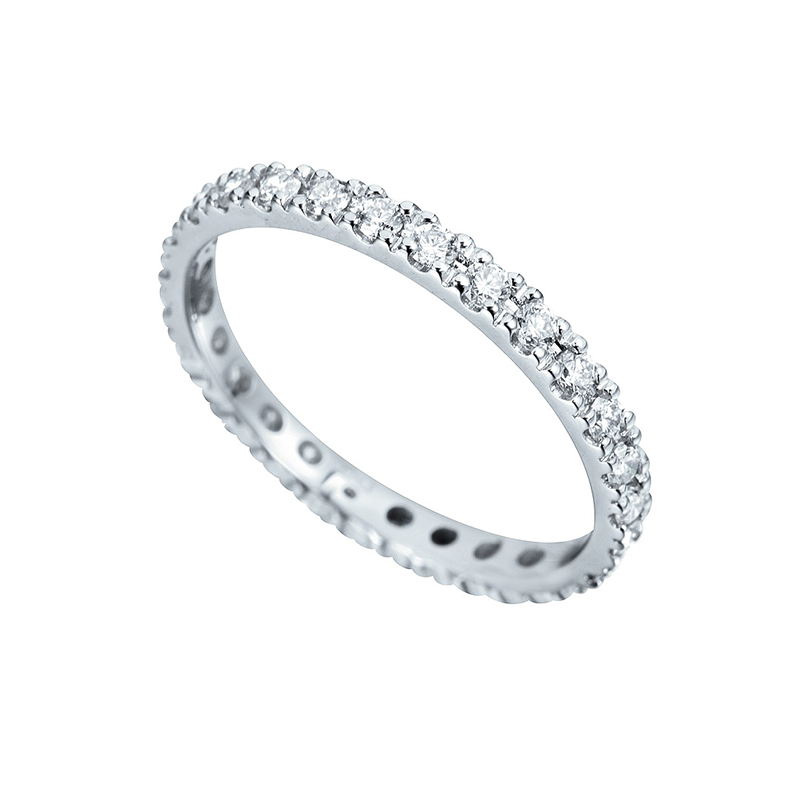 Full Eternity Ring White Gold 18 Carats - 536022