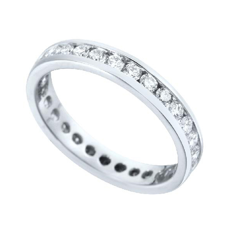 Full Eternity Ring White Gold 18 Carats - 536024