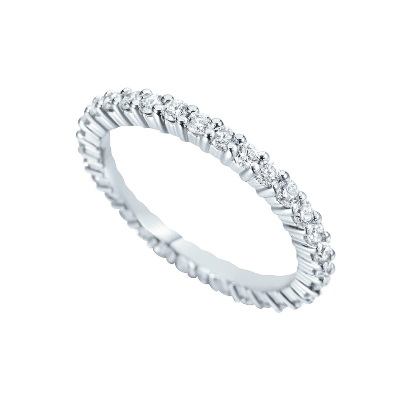 Full Eternity Ring White Gold 18 Carats - 536028