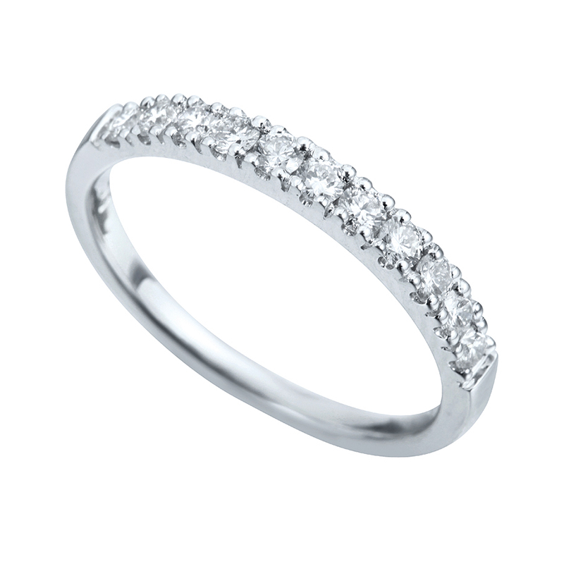 Half Eternity Ring White Gold 18 Carats - 536050