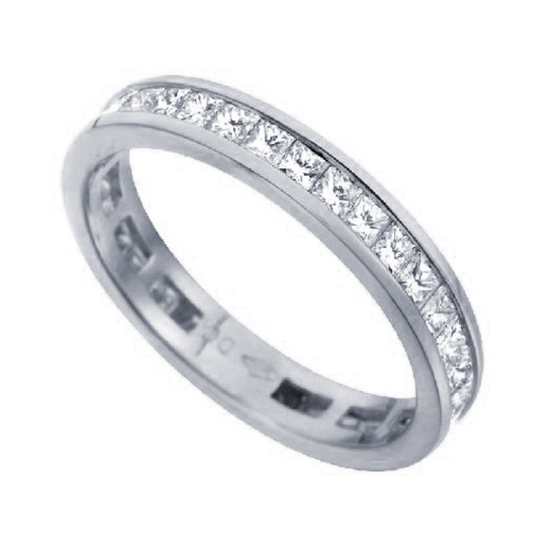 Full Eternity Ring White Gold 18 Carats - 536057