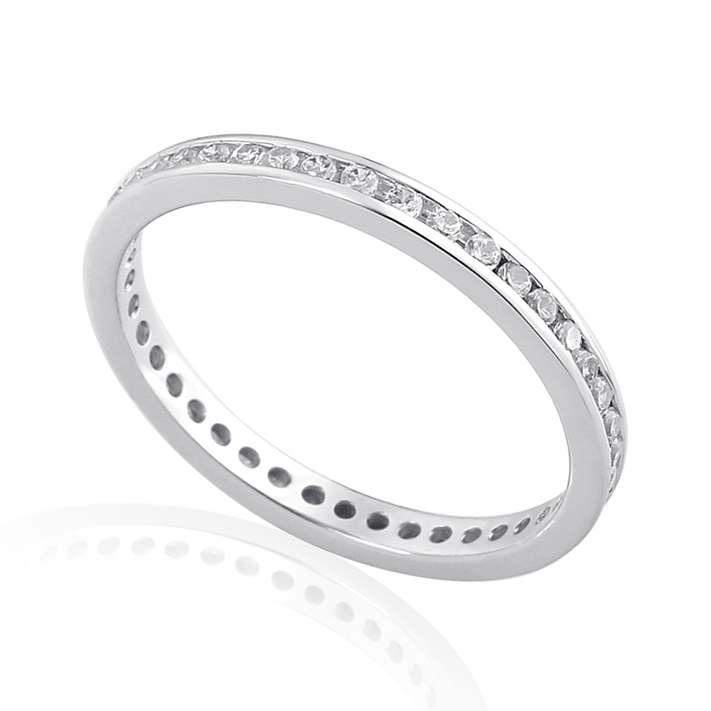 Full Eternity Ring White Gold 18 Carats - 574018