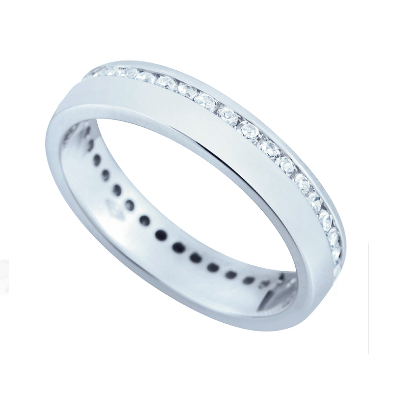 Full Eternity Ring White Gold 18 Carats - 578065