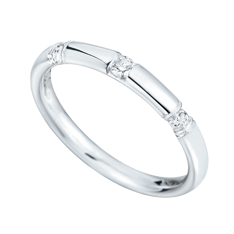 Half Eternity Ring White Gold 18 Carats - 599425